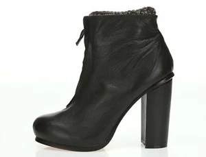 Dolce Vita dunkelbraune kurze Damenstiefel aus Leder mit Frontreißverschluss Größe 9 M - Bild 1 von 7