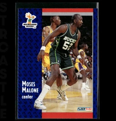 1991-92 Fleer - Moses Malone #315 🏀 Basketball Card - Image 1 of 3