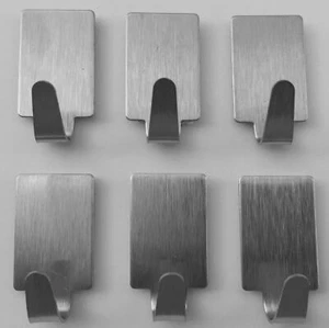 24x Handtuchhalter EDELSTAHL Wandhaken ECKIG Klebehaken Haken Handtuchhaken - Bild 1 von 1
