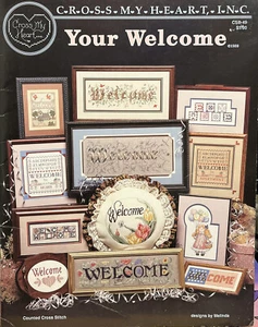 Cross My Heart Inc Your Welcome Cross stitch Pattern 1989 - Picture 1 of 3
