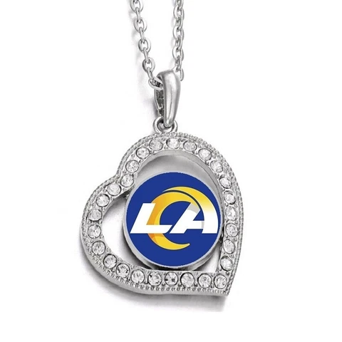 Los Angeles LA Rams Womens 925 Sterling Silver Link Chain Necklace D19 Cover
