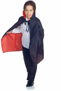 Vampire Red Black Dress Up Cape Halloween Costume Accessory Child Boys One Size - Picture 1 of 2