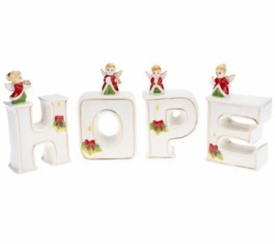 Saludo de porcelana pintado a mano por Mr. Christmas H201967 H205087 Foto 1 de 2