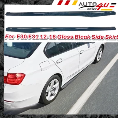 Fits 2012-18 BMW 3 Series F30 F31 M Package Side Under Skirt Extensions Body Kit - Image 1 of 4