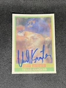 Chad Kreuter Texas Rangers 1989 Sportflics signierte Autogrammkarte #43 ~ Echtheitszertifikat - Bild 1 von 3