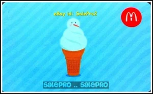 McDONALD CANADA 2016 SNOWMAN IN THE ICE CREAM CONE COLLECTIBLE GIFT CARD - Picture 1 of 2