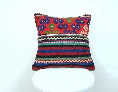 16x16 Ethnic Vintage Turkish Rug Pillow Cover Home Decorative Boho Cushion 1592 - Image 1 of 4