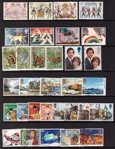 Gran Bretaña GB 1981 sellos usados 8 juegos completos colección - Imagen 1 de 1