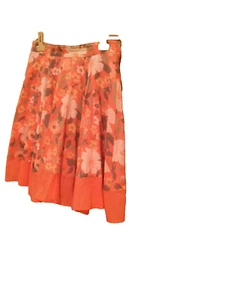 UNITED COLORS OF BENETTON  Floral Print Cotton Lined Skirt Sz M l IT 42 - Picture 1 of 9