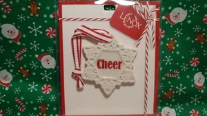 LENOX "CHEER SNOWFLAKE CHARM" ORNAMENT---NEW IN PACKAGE - Picture 1 of 2