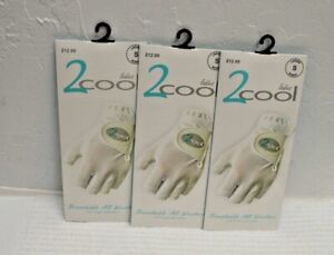 3 Ladies 2 Cool Breathable Half Finger Golf Gloves - Ladies Right Hand Small