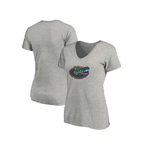 Florida Gators Women’s GrayTeam Logo V-Neck T-Shirt NWT - Picture 1 of 1