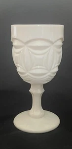 Vintage LE Smith Bristol White Milk Glass Goblet 6.5" 8 oz - Picture 1 of 4