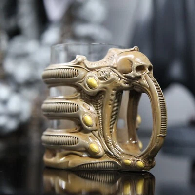 Hans Rudolf Giger Alien Cup Sleeve Saucer  Model Statue Cup Stand - Image 1 of 4