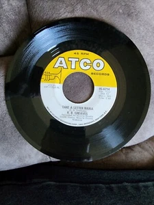 R. B. GREAVES TAKE A LETTER MARIA/BIG BAD CITY VINYL 45 ATCO VG 14-131 - Picture 1 of 2