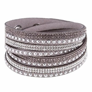 Bracciale donna multifilo con cristalli doppio giro linea swarovski cm. 40 - Imagen 1 de 47