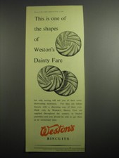 1948 Weston's Biscuits Ad - This is one of the shapes of Weston's Dainty Fare