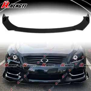 Front Lip Splitter Chin Spoiler Black For Infiniti G37 G35 2008-2014 Coupe Sedan - Picture 1 of 6