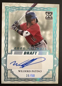 2020 Leaf Ultimate Draft Wilderd Patino Platinum Spectrum Rookie Auto #36/50