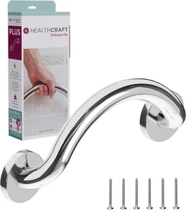 HEALTHCRAFT Plus Series Cresent Grab Bar for Bath PLUS-CGB-CP - Picture 1 of 2
