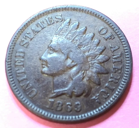 1869 Indian Head Cent Cover