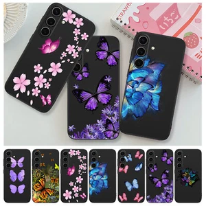 Butterfly Phone Cover For Samsung Galaxy S25 S24 A36 A16 A56 Shockproof TPU Case - Picture 1 of 50