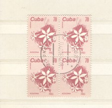 Q7840 - CUBA - 1983 - QUARTINA USATA FIORI N°2475 - VEDI FOTO