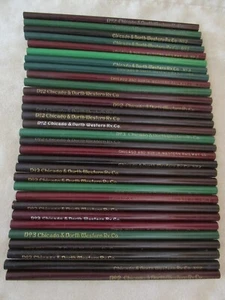 Vintage Chicago North Western Ry Co pencils Lot of 31 Unsharpened  - Picture 1 of 5