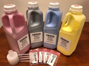 4 Toner Refill for HP " GLOSSY, SHINNY " Enterprise M855, M855dn + 4 Chip - Picture 1 of 5