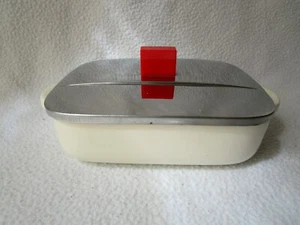 Stern Butterdose mit Griffen Sardellendose Keramik mit Metalldeckel gemarkt Top! - Picture 1 of 8