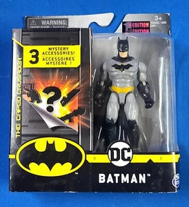 NEW! DC BATMAN 4" Inch Action Figure Gray Suit 1st Edition 3 Mystery Accessories - Picture 1 of 11