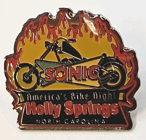 SONIC "AMERICA'S BIKE NIGHT" HOLLY SPRINGS, NORTH CAROLINA ENAMEL PIN PRE-OWNED - Picture 1 of 5
