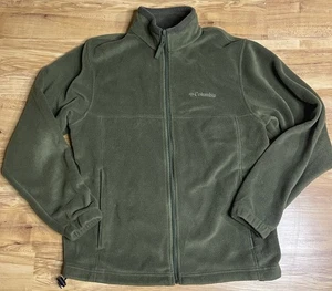 Columbia Fleecejacke Herren Extra Large Grün Full Zip Taschen Fleecemantel - Bild 1 von 7