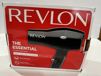 Secador de pelo Revlon 1875 vatios esencial compacto, ajustes de calor, caja abierta Foto 1 de 4