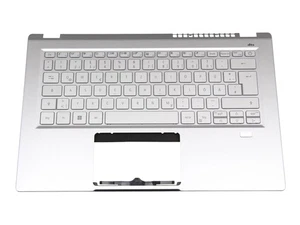 Acer Swift 3 (SF314-43) Oryginalna klawiatura z Topcase DE (niemiecki) srebrny/srebrny - Zdjęcie 1 z 4