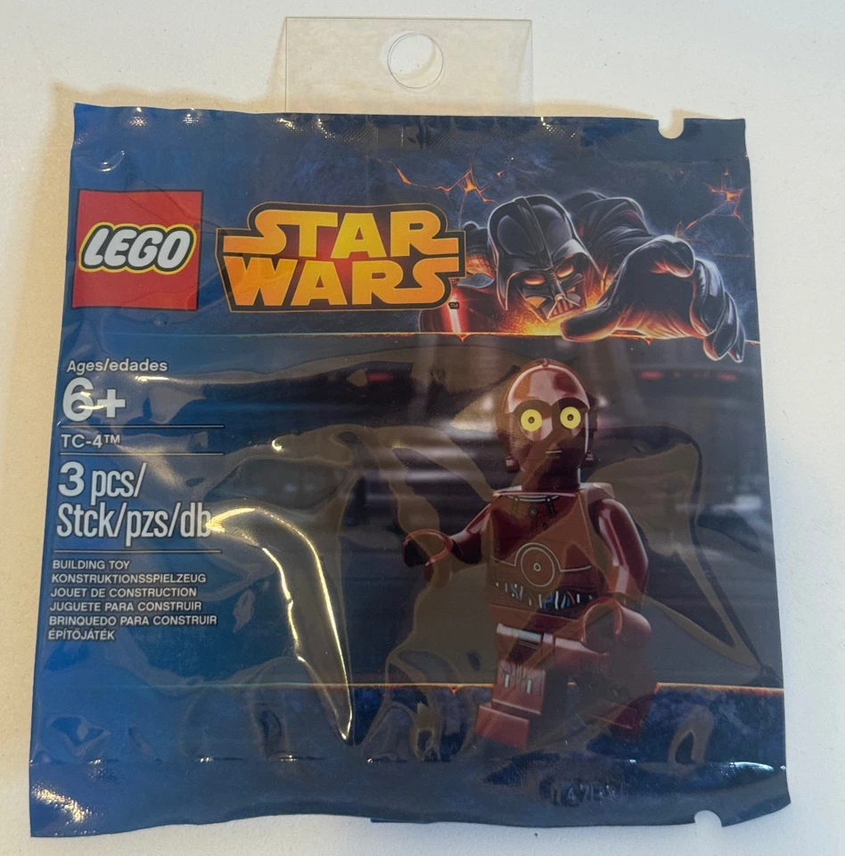 NEW LEGO STAR WARS TC-4 minifig polybag 5002122 red protocol droid FACTORY SEALD - Image 1 of 2