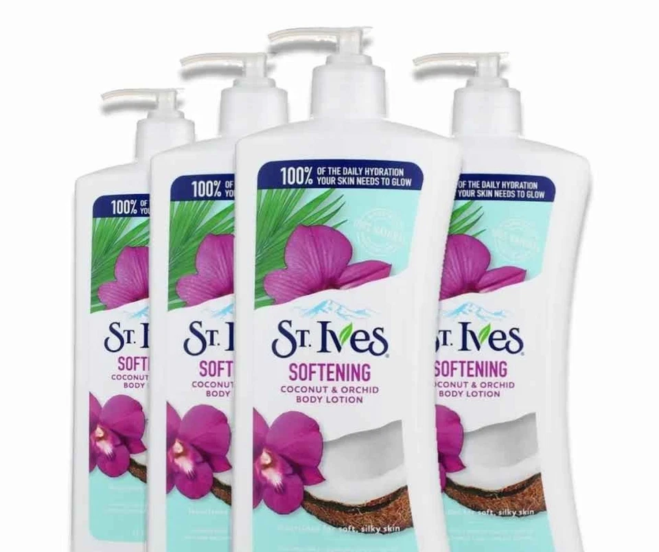 St. Ives Loción Corporal Suavizante Extracto de Coco y Orquídea 21 OZ PAQUETE DE 4 Foto 1 de 1