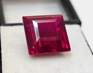 Stunning Ruby Red Princess Cut 10-12 Ct Natural Loose EGL Certified Gemstone - Picture 1 of 5