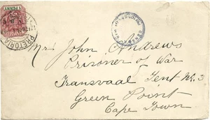 Boer War 1901 VRI 1d Censored Front from Pretoria to Cape Town Tent 3 - Picture 1 of 1