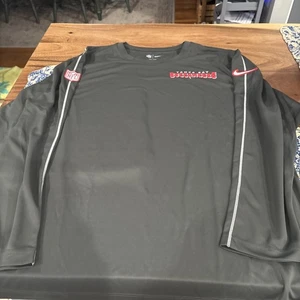 MENS NFL TAMPA BAY BUCCANEERS Nike TEAM ISSUED LONG SLEEVE SHIRT GRAY 3XL - Picture 1 of 8
