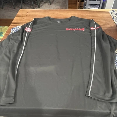 MENS NFL TAMPA BAY BUCCANEERS Nike TEAM ISSUED LONG SLEEVE SHIRT GRAY 3XL - Image 1 of 4