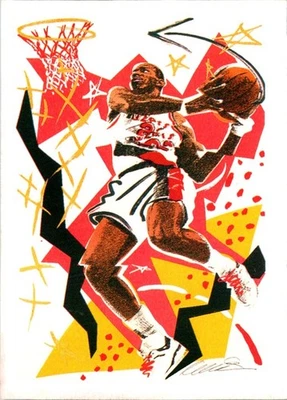 1990 Hoops Clyde Drexler #376 Portland Trail Blazers Basketball Card - Image 1 of 2