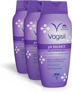 Vagisil Feminine Wash for Intimate Area Hygiene, pH 12 Fl Oz (Pack of 3) - Picture 1 of 7