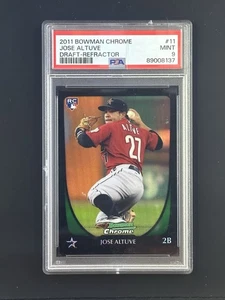 Bowman Draft Picks & Prospects Jose Altuve RC 2011 refractor cromado #11 PSA 9 - Imagen 1 de 3