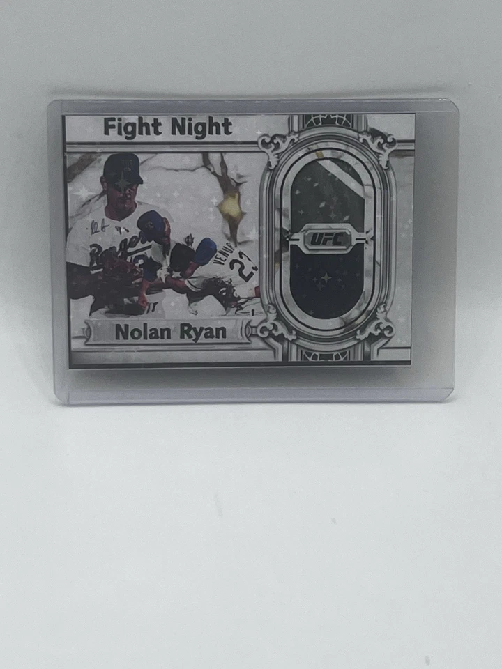 Nolan Ryan Fight Night UFC Non Licensed Custom Not A Real Patch Refractor  - Image 1 of 3