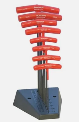 BONDHUS, METRIC T-HANDLE HEX BALL DRIVER, w/STAND,  2 mm - 10 mm     13189 - Image 1 of 4