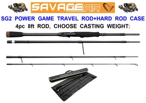 NEW SAVAGE GEAR SG2 4pc POWER GAME TRAVEL ROD+HARD CASE SHORE FAST GAME SPINNING - Picture 1 of 1