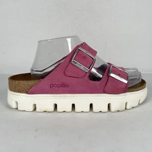 Sandali Papillio Birkenstock Arizona donna taglia 9 rosa scamosciati scarpe plateau - Foto 1 di 9