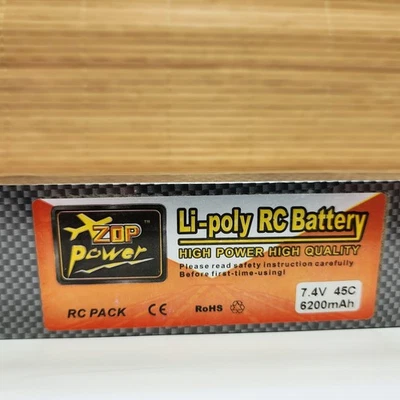 Batería RC Lipo Zop Power 7.4V 45C 6200 mAh Batería Lipo Foto 1 de 4
