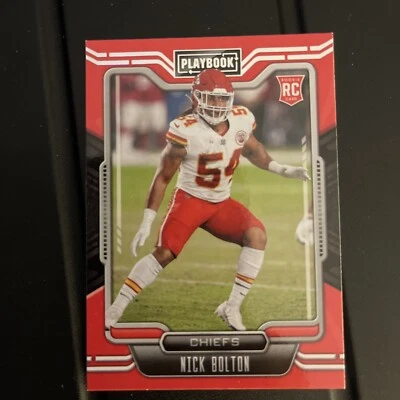 Nick Bolton  Kansas City Chiefs 2021 Panini Playbook#165 Kansas City Chiefs - Image 1 of 2
